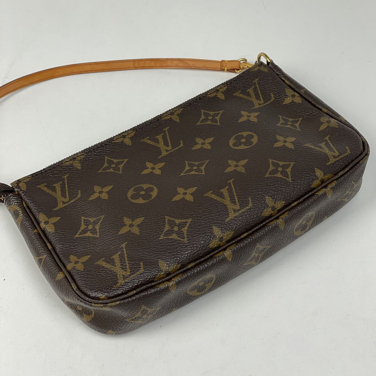 Louis Vuitton Pochette Makeup Cosmetics Pouch Monogram Brown — view 2