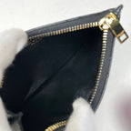 Saint Laurent Monogram Lambskin Fragment Zip Card Case Leather Black — view 6