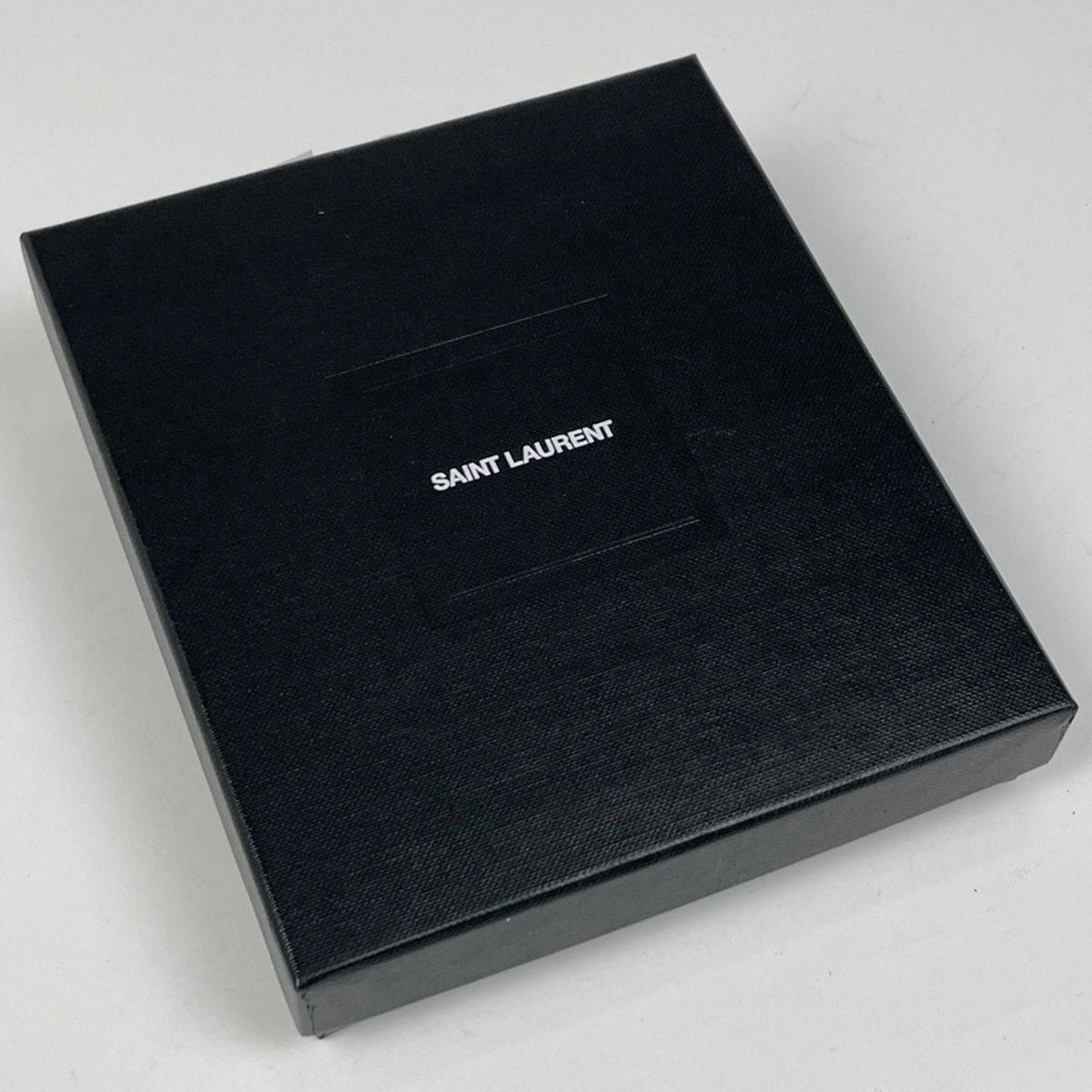 Saint Laurent Monogram Lambskin Fragment Zip Card Case Leather Black — view 7