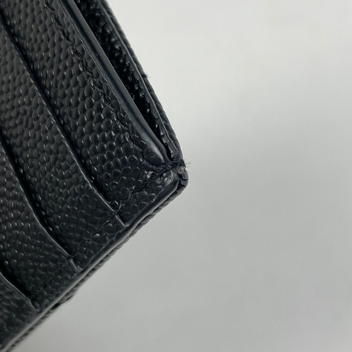 Saint Laurent Monogram Lambskin Fragment Zip Card Case Leather Black — view 3