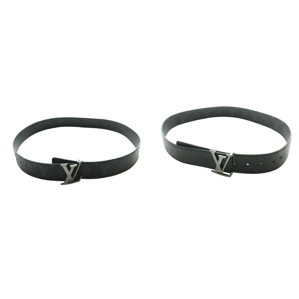 Louis Vuitton LV Initial 40 mm Monogram Eclipse Belt Canvas Logo 90 30 — view 2