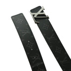 Louis Vuitton LV Initial 40 mm Monogram Eclipse Belt Canvas Logo 90 30 — view 3