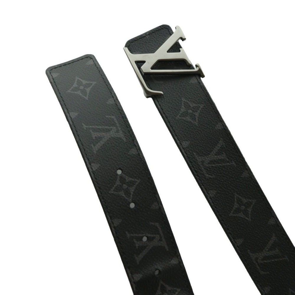 Louis Vuitton LV Initial 40 mm Monogram Eclipse Belt Canvas Logo 90 30 — view 3