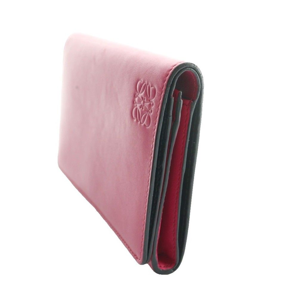 Loewe Anag Lambskin Bifold Wallet Pink SS — view 3