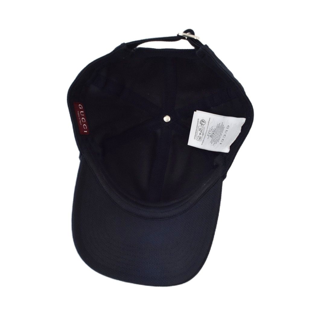 Gucci Hat Baseball Cap Logo Embroidery XL Navy — view 5