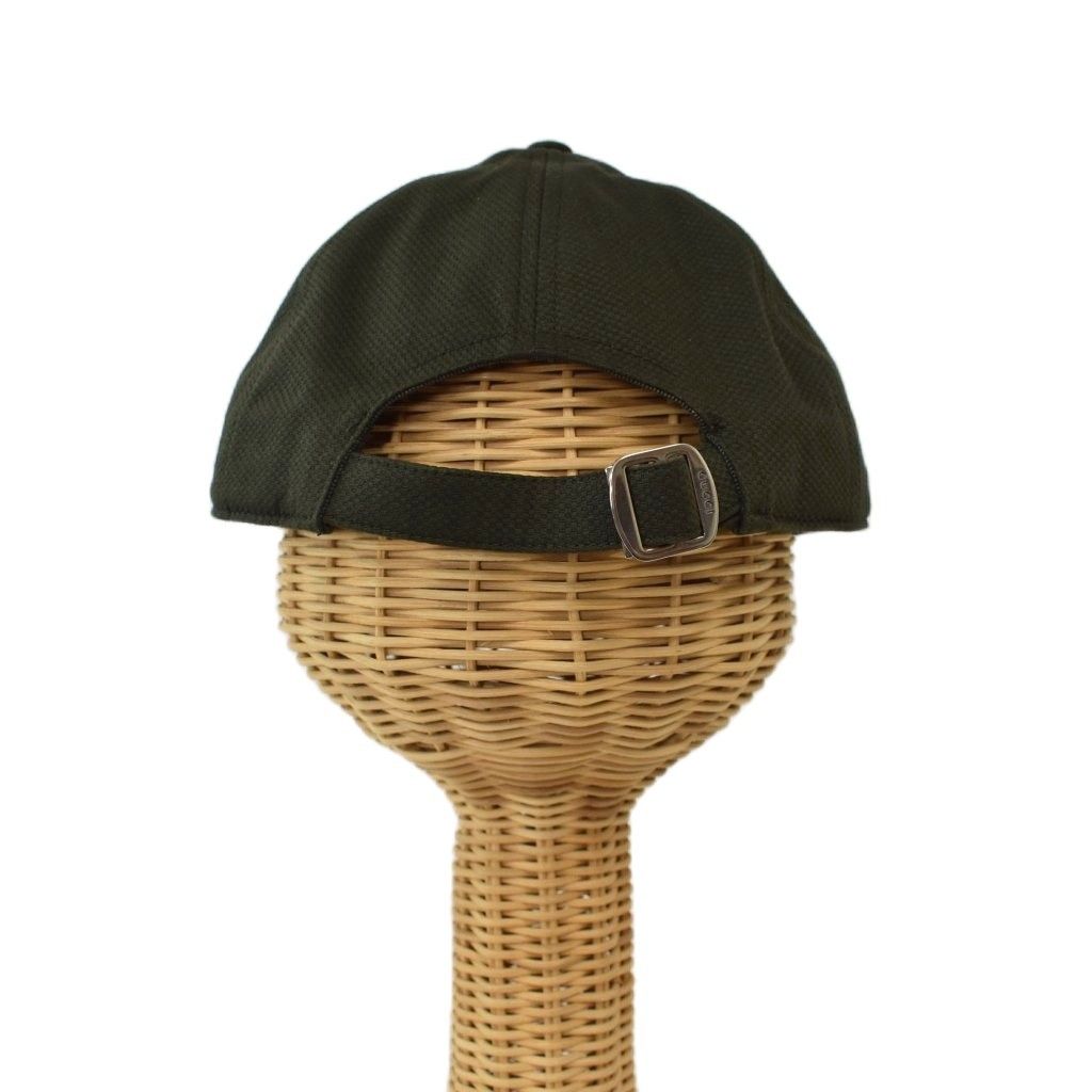Gucci Hat Baseball Cap Logo Embroidery XL Khaki Green — view 4