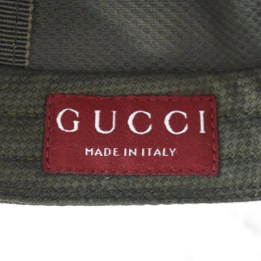 Gucci Hat Baseball Cap Logo Embroidery XL Khaki Green — view 6