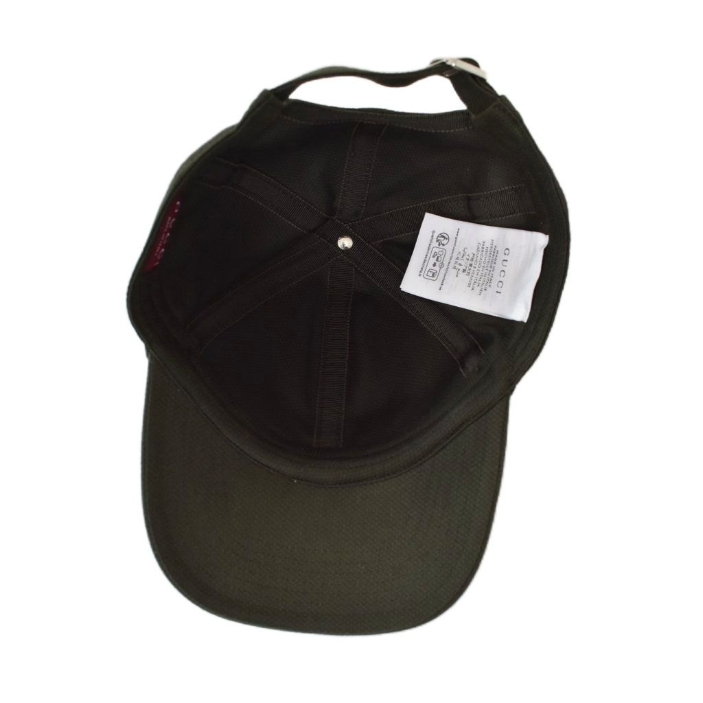 Gucci Hat Baseball Cap Logo Embroidery XL Khaki Green — view 5