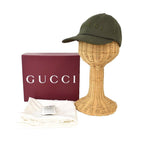 Gucci Hat Baseball Cap Logo Embroidery XL Khaki Green — view 7