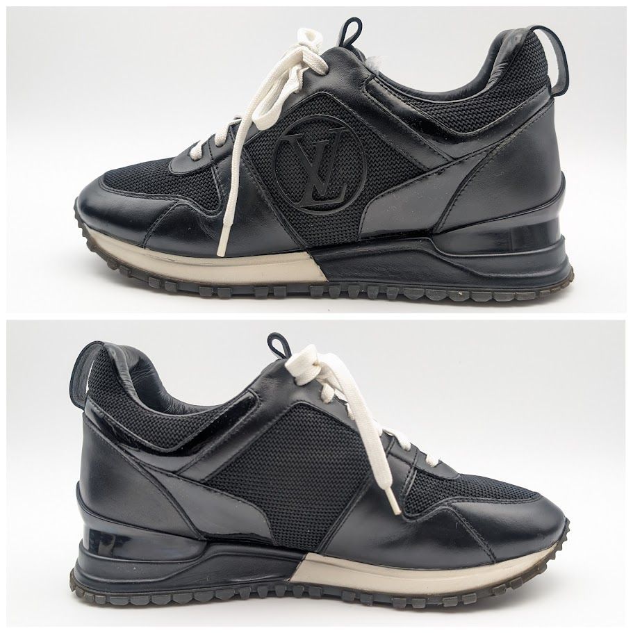 Louis Vuitton Run Away Line Black LV Logo in Heels Shoes — view 2