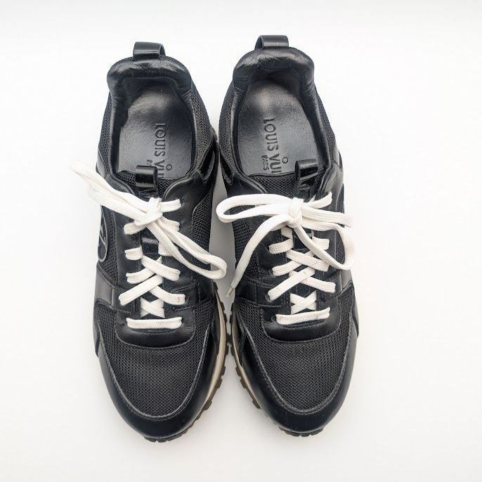 Louis Vuitton Run Away Line Black LV Logo in Heels Shoes — view 6