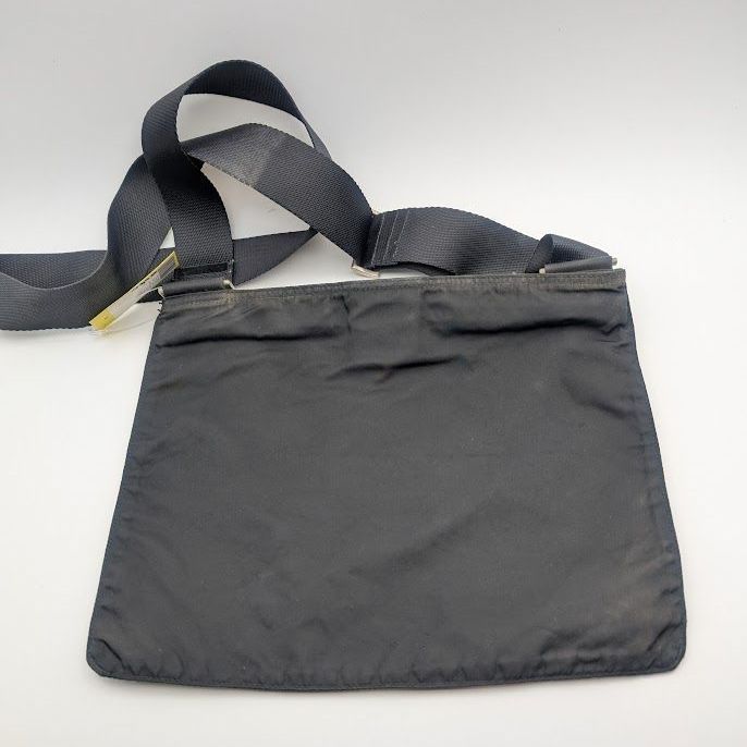 Prada Tessuto Nylon Shoulder Bag Crossbody Black Triangle Logo — view 2