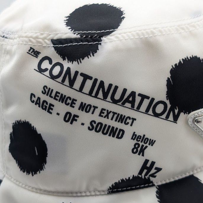 Prada Bucket Hat Nylon Triangle Logo Black White Dot Polka Dot Hat — view 6