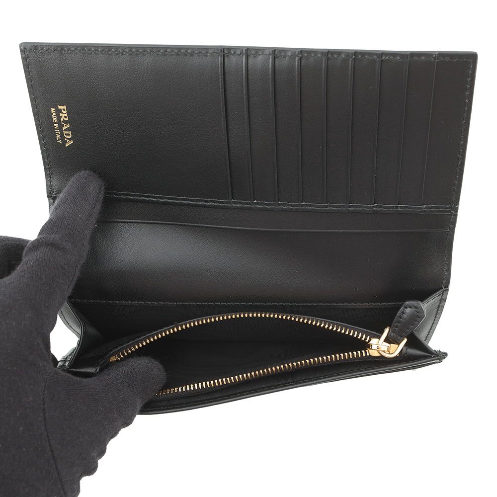 Prada Wallet City Calfskin Tab Triangle Logo Leather — view 5