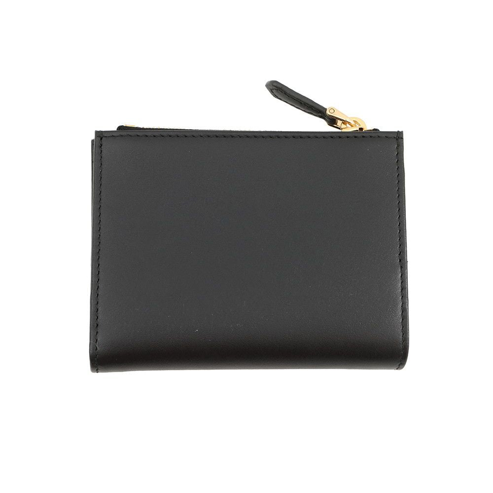 Prada Bifold Wallet Triangle Logo Compact Leather Black — view 3