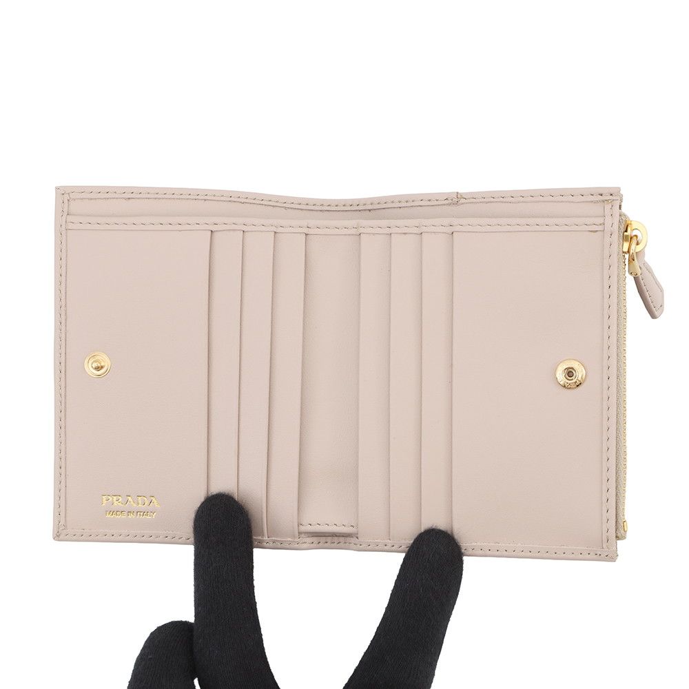 Prada Bifold Wallet Triangle Logo Compact Leather — view 4