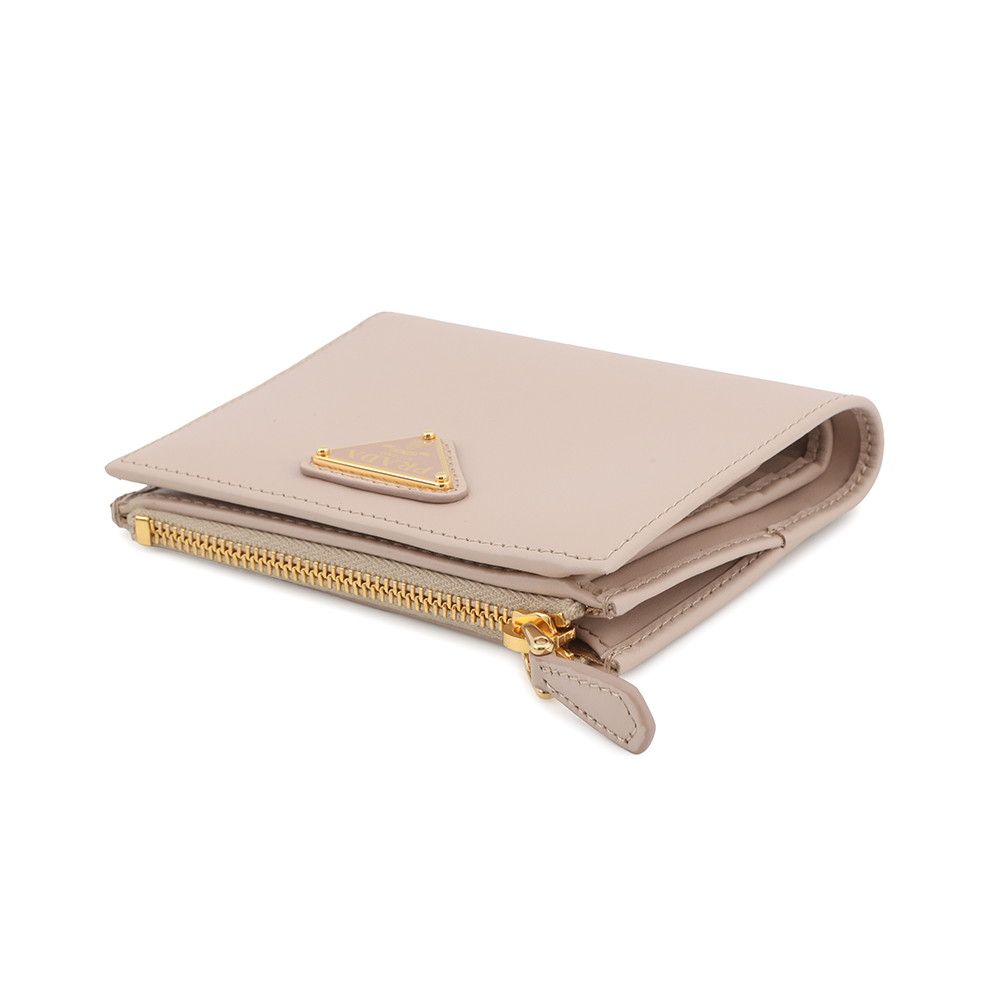 Prada Bifold Wallet Triangle Logo Compact Leather — view 2