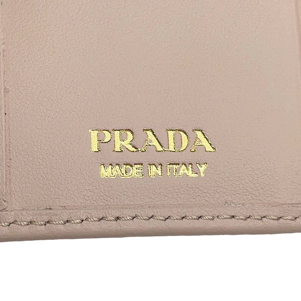 Prada Bifold Wallet Triangle Logo Compact Leather — view 9