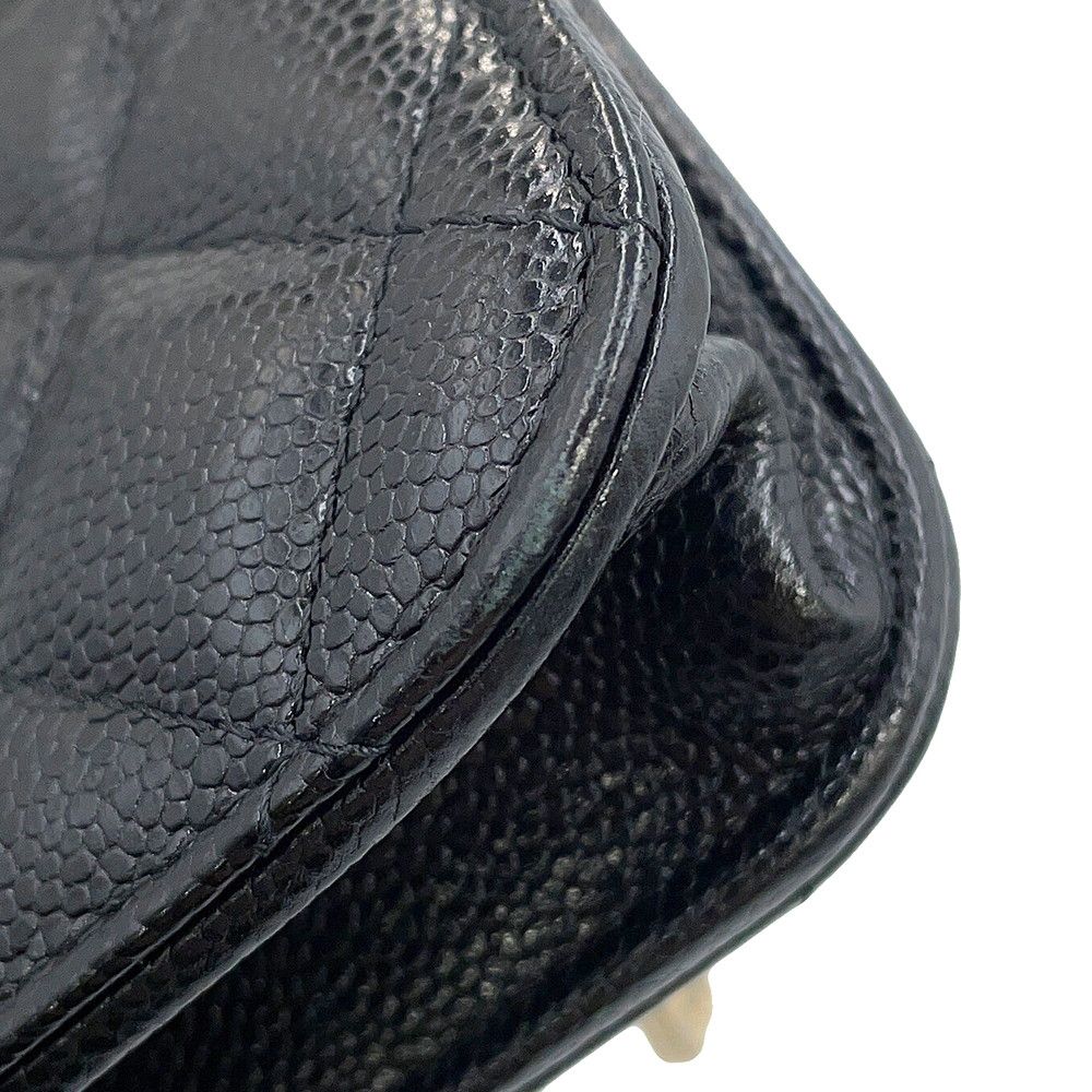 Chanel Chain Wallet CC Logo Business Affinity Mini Caviar Leather Black — view 9