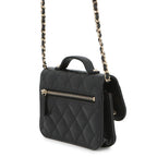 Chanel Chain Wallet CC Logo Business Affinity Mini Caviar Leather Black — view 2