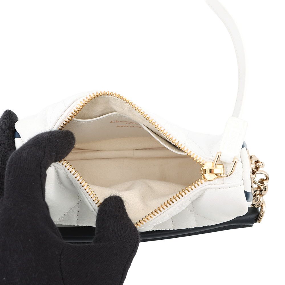 Dior Handbag Macro Cannage Vibe Micro Hobo 2-Way White — view 6