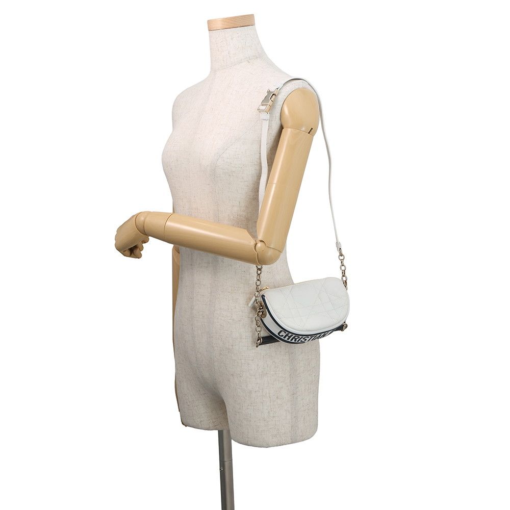 Dior Handbag Macro Cannage Vibe Micro Hobo 2-Way White — view 5
