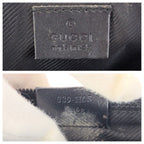 Gucci Beige Black Gold GG Canvas Leather Handbag Pouch — view 4