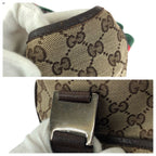 Gucci Sherry Line Beige Brown Silver GG Canvas Leather Tote Shoulder Bag — view 5