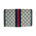 Gucci Sherry Line Navy Red GG Supreme Canvas 67 014 Clutch — view 2