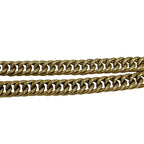 Chanel Logo CC Double Dog Tag Lariat Chain Necklace Gold — view 3