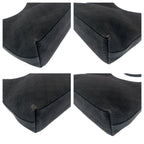 Gucci Black Silver GG Canvas Leather Shoulder Bag — view 3