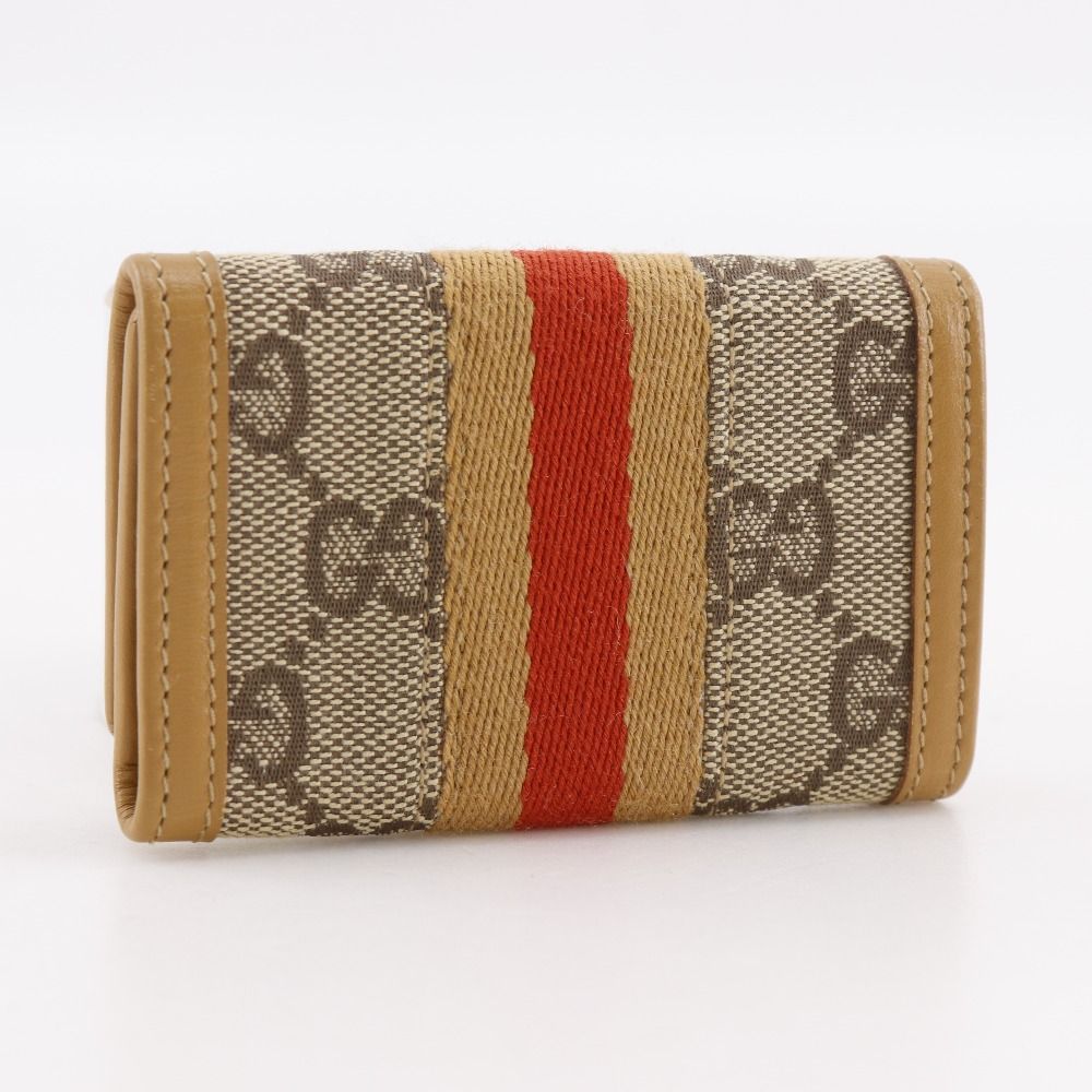 Gucci 033 GG Canvas Yellow Earth Color Key Case Key Holder — view 3