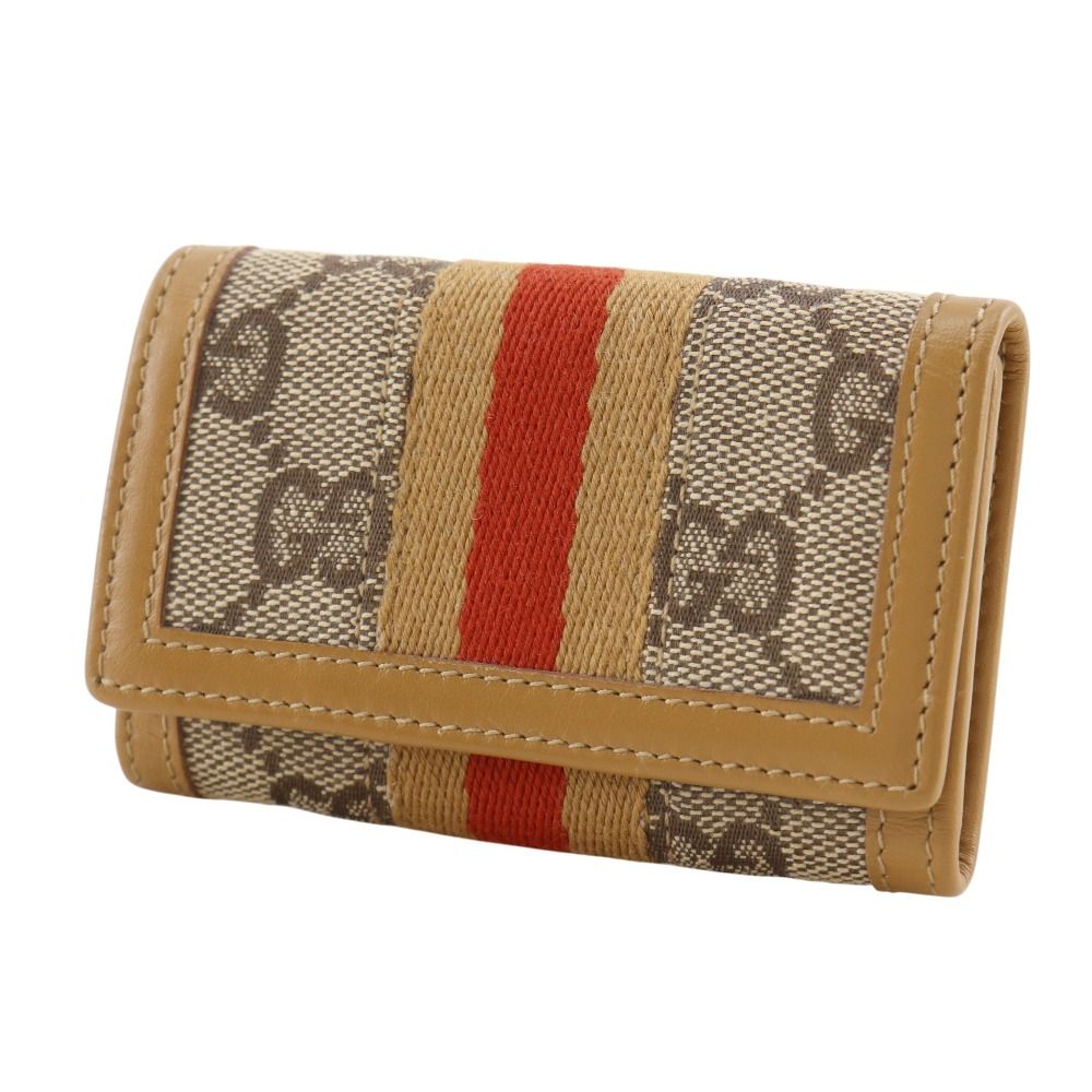 Gucci 033 GG Canvas Yellow Earth Color Key Case Key Holder — view 2