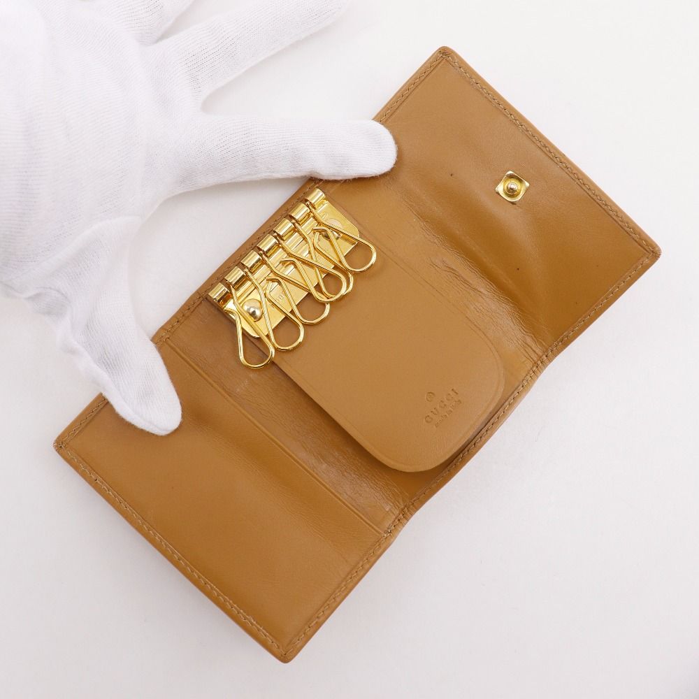 Gucci 033 GG Canvas Yellow Earth Color Key Case Key Holder — view 5