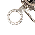 Louis Vuitton Damier Porte Cles a Dos Bag Charm Key Holder Silver Black Metal — view 3