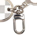 Louis Vuitton Damier Porte Cles a Dos Bag Charm Key Holder Silver Black Metal — view 4