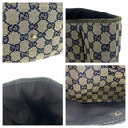 Gucci Sherry Line Navy Silver GG Canvas Leather Tote Shoulder Bag — view 6