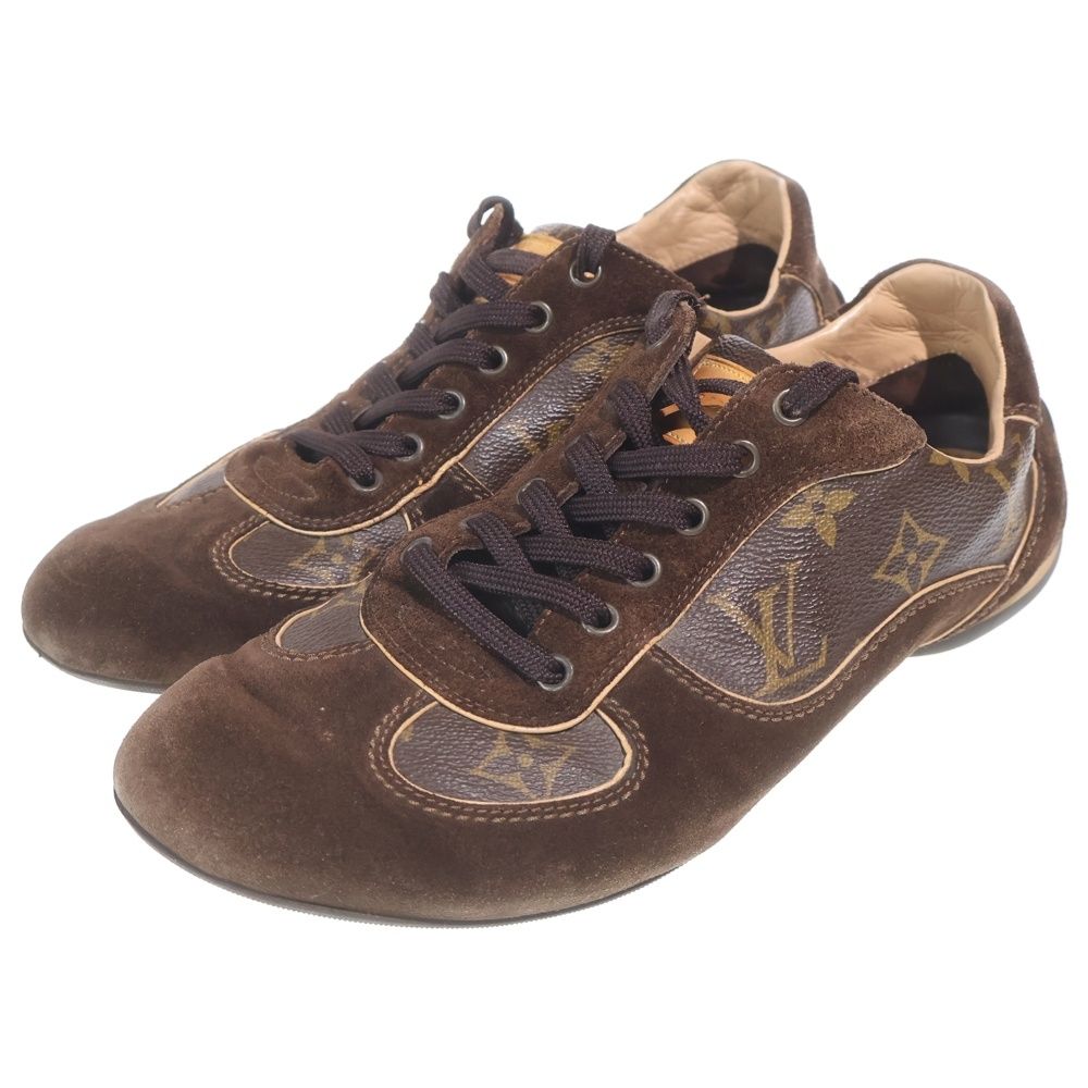 Louis Vuitton Monogram Suede Driving Shoes Brown — view 2
