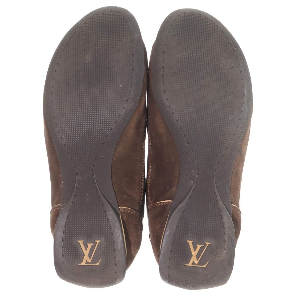 Louis Vuitton Monogram Suede Driving Shoes Brown — view 5