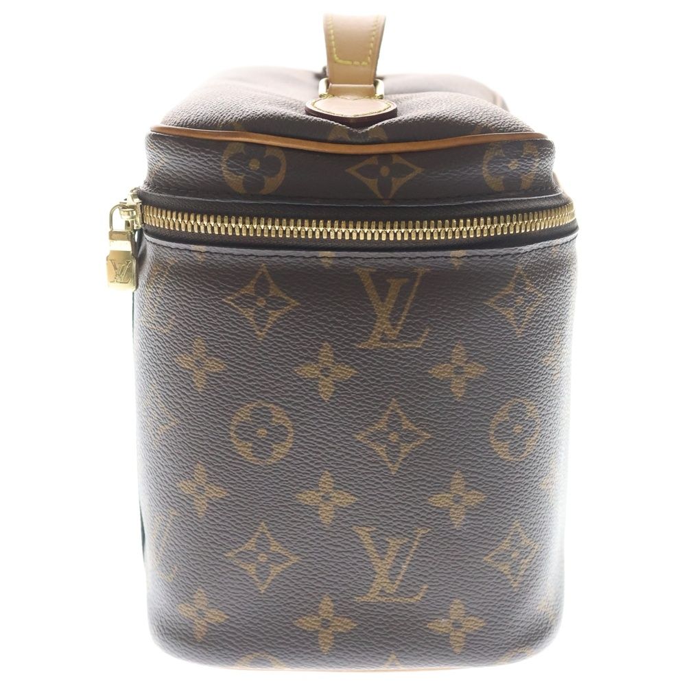Louis Vuitton Monogram Nice BB Vanity Handbag Pouch Case Brown Leather — view 3