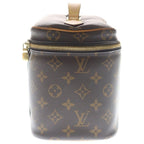 Louis Vuitton Monogram Nice BB Vanity Handbag Pouch Case Brown Leather — view 3