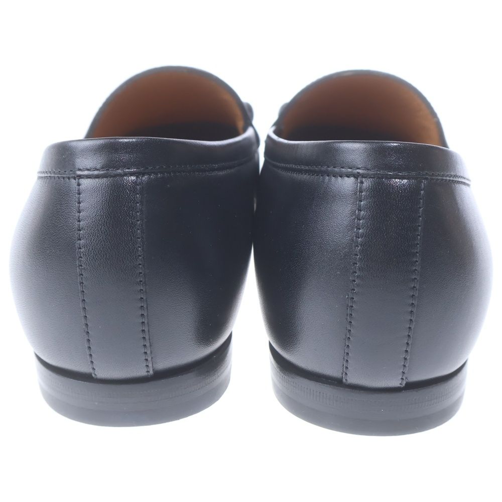 Gucci Horsebit GG Embossed Leather Low Cut Shoes Loafers Black — view 3