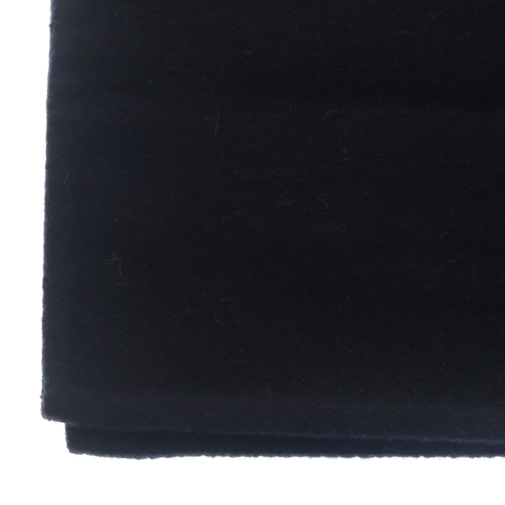 Hermes Out of Pocket Leather Patch Cashmere Scarf Shawl Navy — view 3