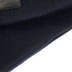 Hermes Out of Pocket Leather Patch Cashmere Scarf Shawl Navy — view 6