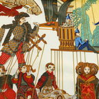 Hermes Carre 90 Marionette Time Silk Yellow Scarf — view 6