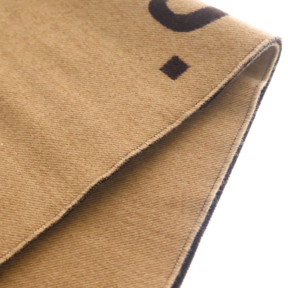 Gucci GG Jacket Wool Silk Fringe Scarf Brown — view 6