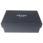 Prada Triangle Logo Leather Low Cut Sneakers White — view 6