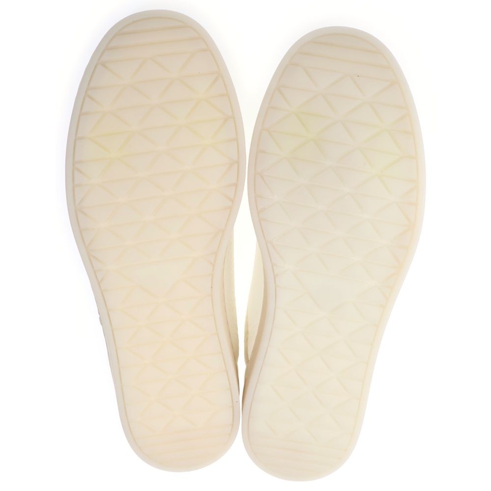 Prada Triangle Logo Leather Low Cut Sneakers White — view 5