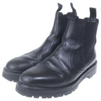 Celine Margaret Chelsea Side Gore Bib Lambskin Sole Ankle Boots Black Leather — view 2