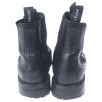 Celine Margaret Chelsea Side Gore Bib Lambskin Sole Ankle Boots Black Leather — view 3